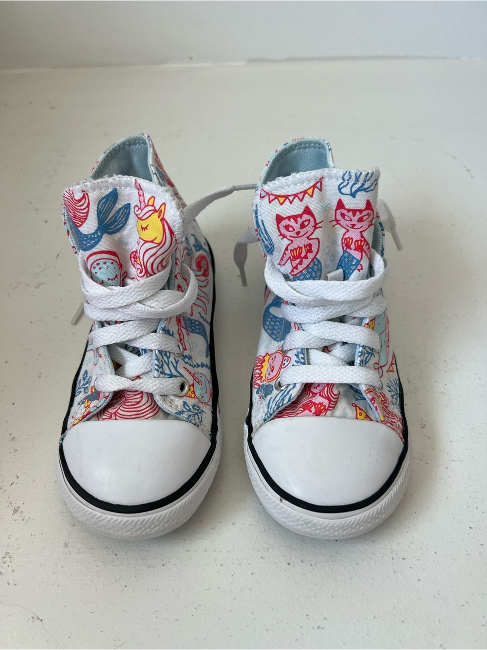 Converse Chuck Taylor All Star Mermaid Print High Tops Girl Size 10